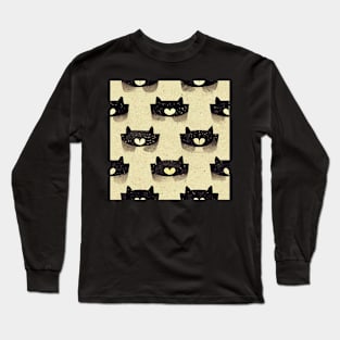 Cat Abstract style pattern 38 regular grid Long Sleeve T-Shirt